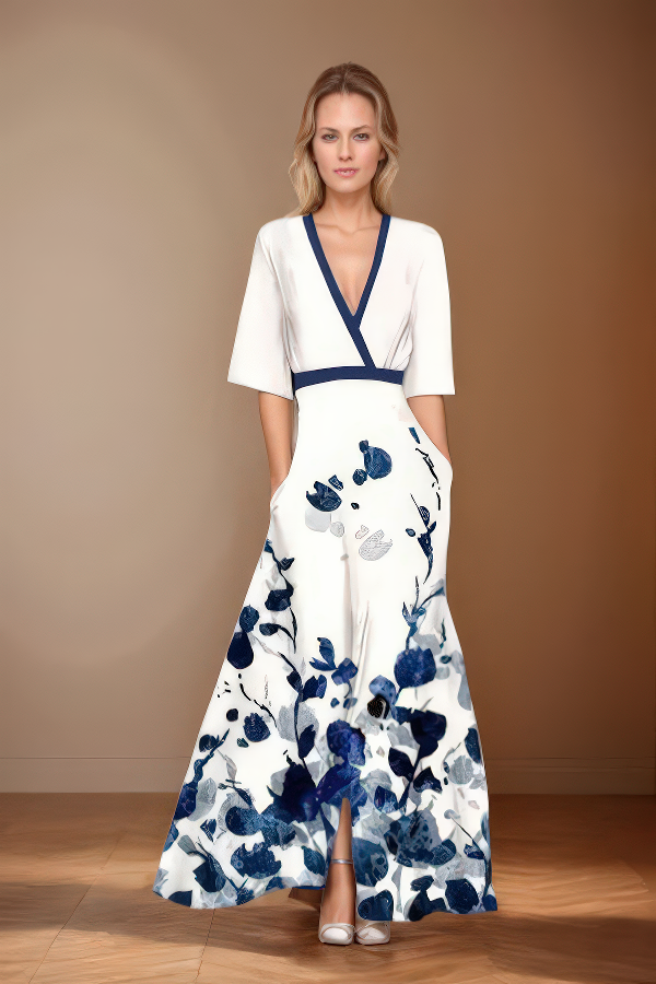 Isabelle | Élégance Intemporelle Robe Florale
