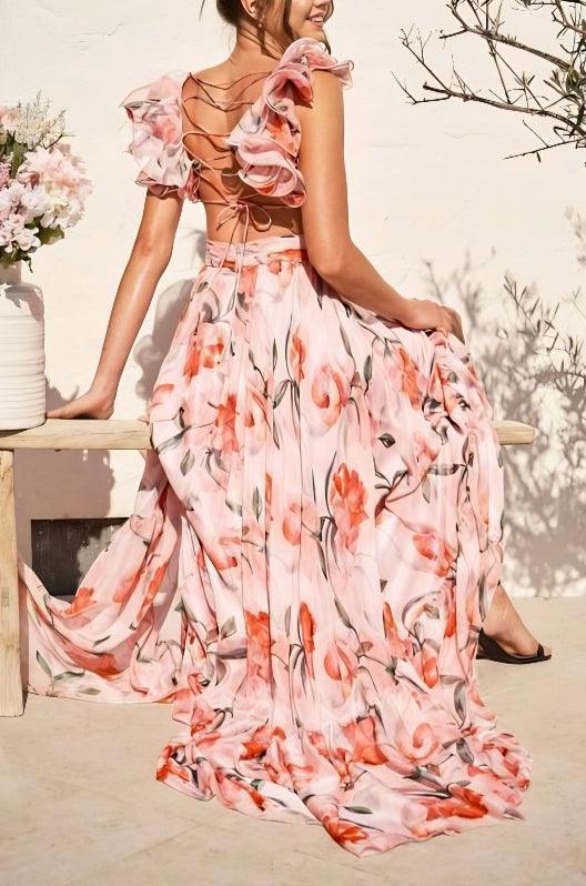 La Vie en Robe  | Maxi imprimée sans dos