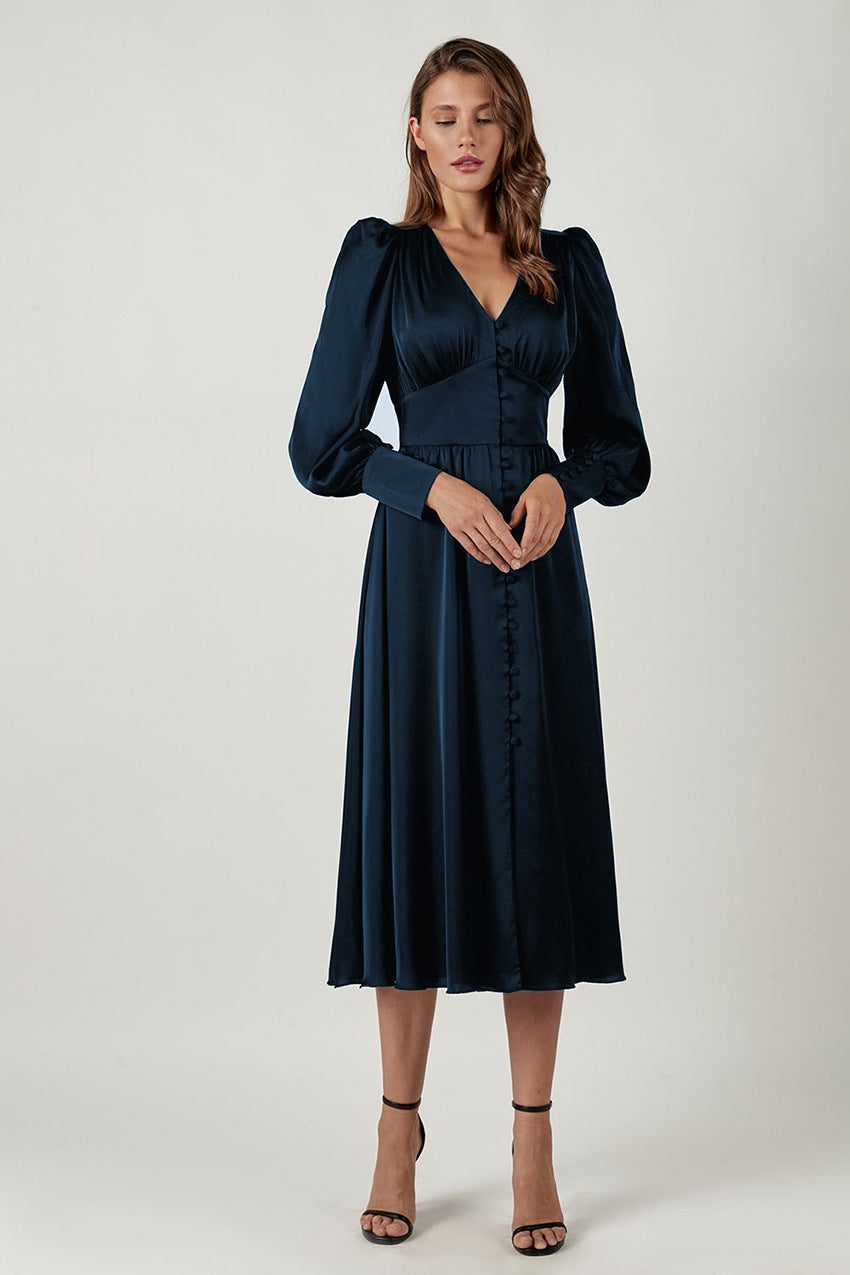 DENISHA | Robe midi vintage-chic