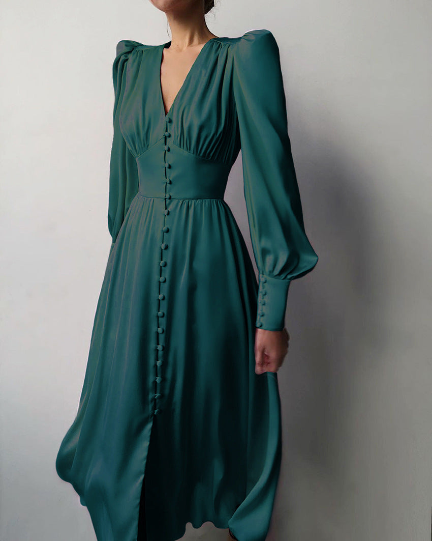 DENISHA | Robe midi vintage-chic