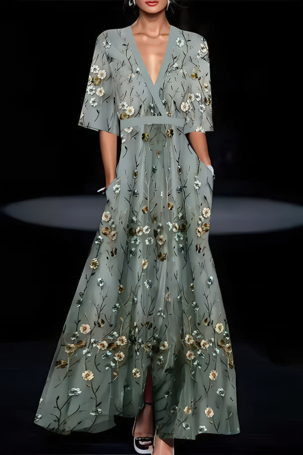 Isabelle | Élégance Intemporelle Robe Florale