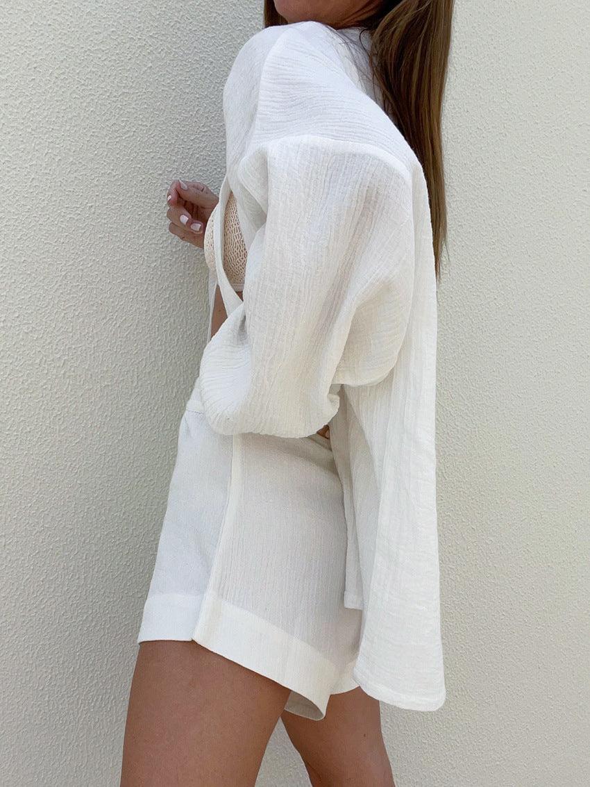 Ensemble de Shorts Deux Pièces en Coton