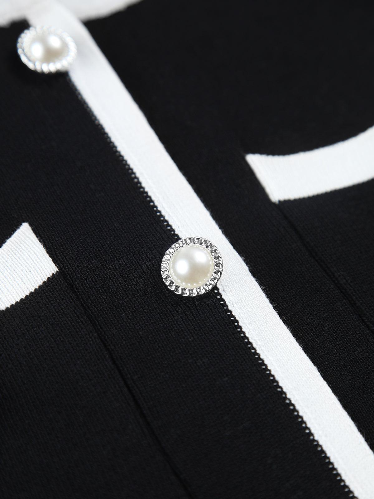 Robe sans manches courte à boutons et multi-poches