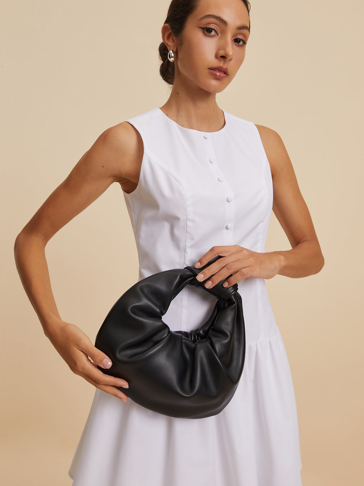 Sac Ruché Noué en Croissant