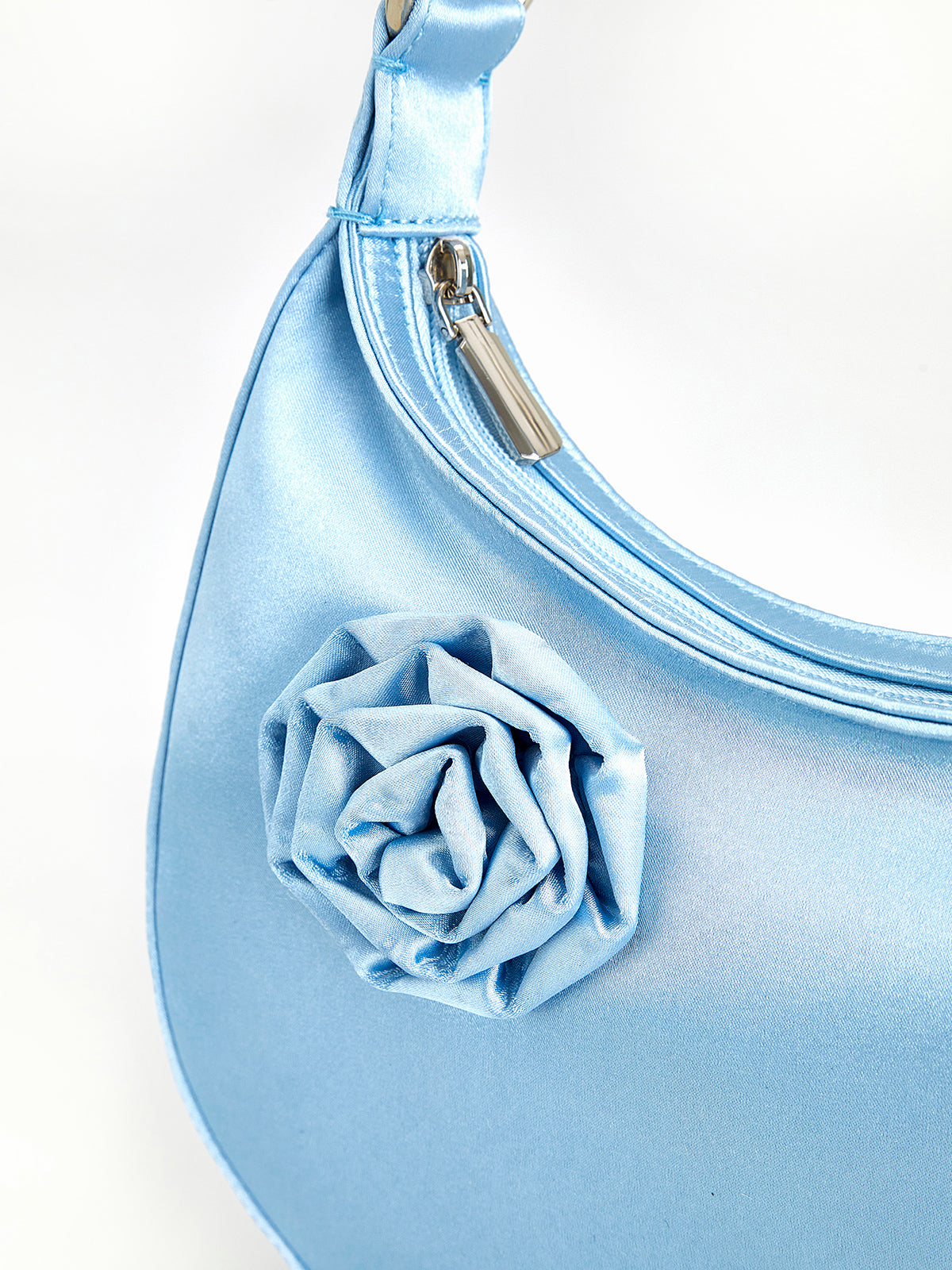 Sac Croissant Zippé 3D Fleurs