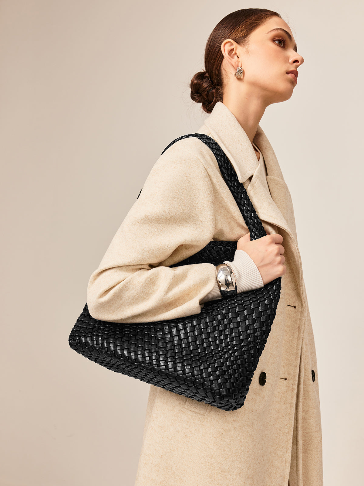Sac à aisselle tissé de grande capacité