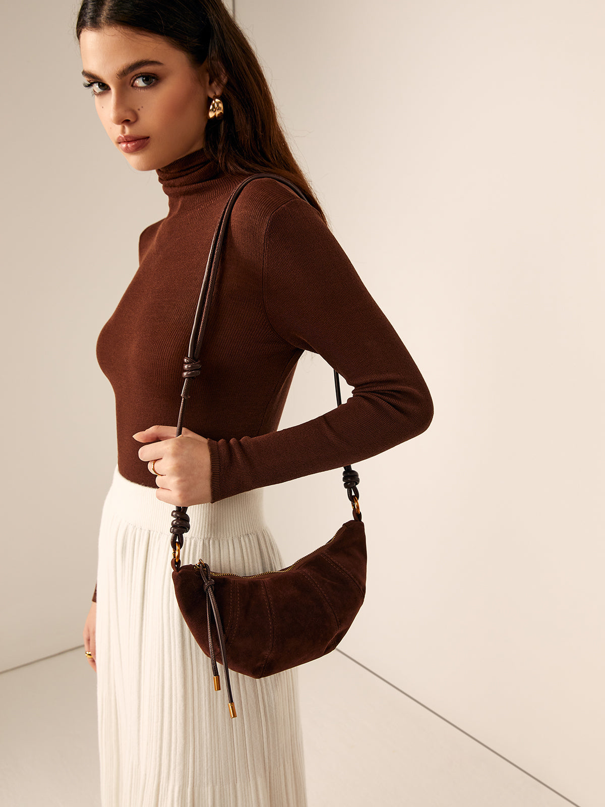 Sac à bandoulière croissant minimaliste