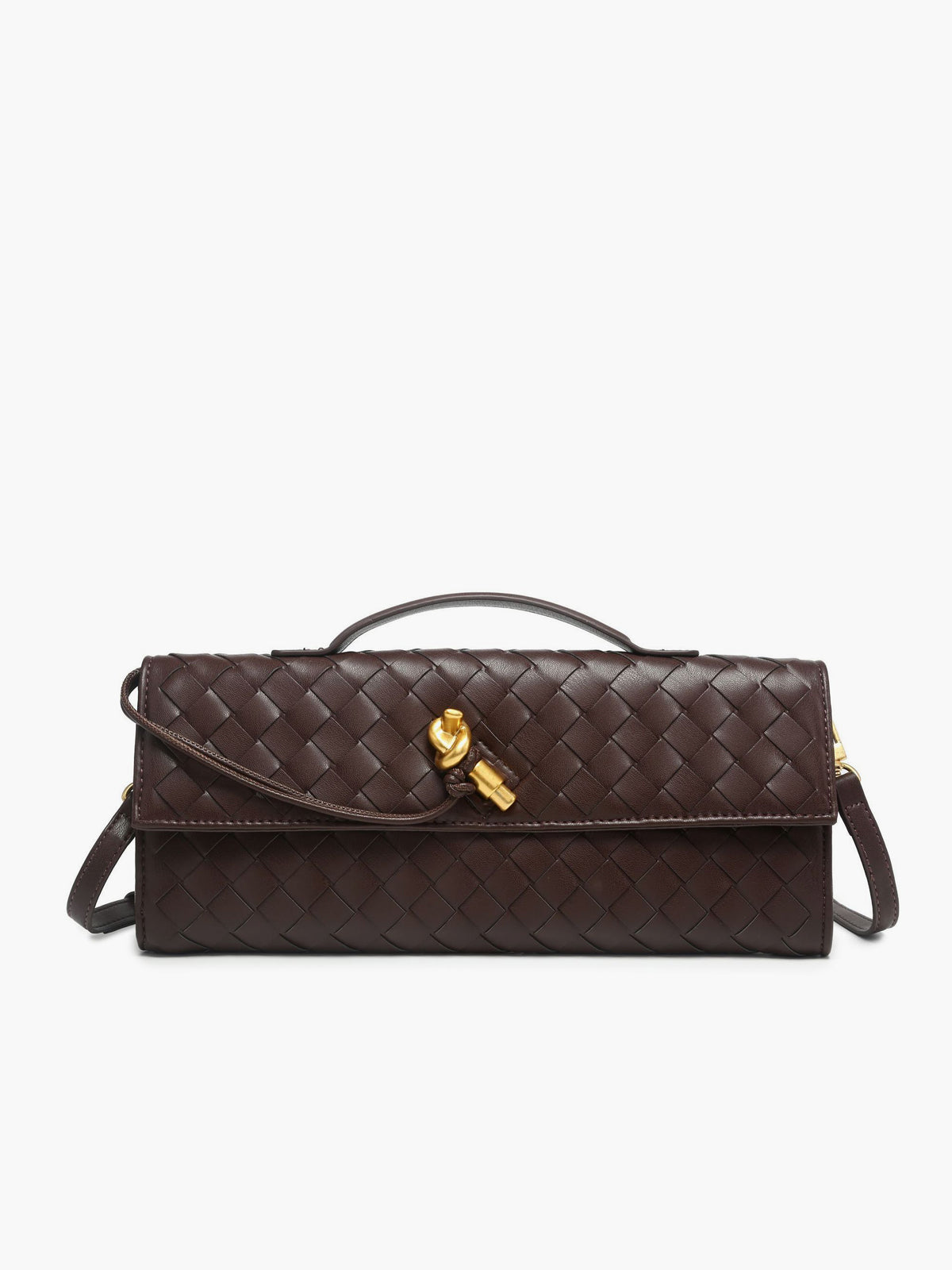 Sac à bandoulière à rabat tissé réversible
