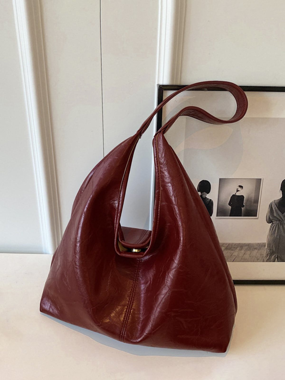 Sac hobo à fermoir à bouton de loisir