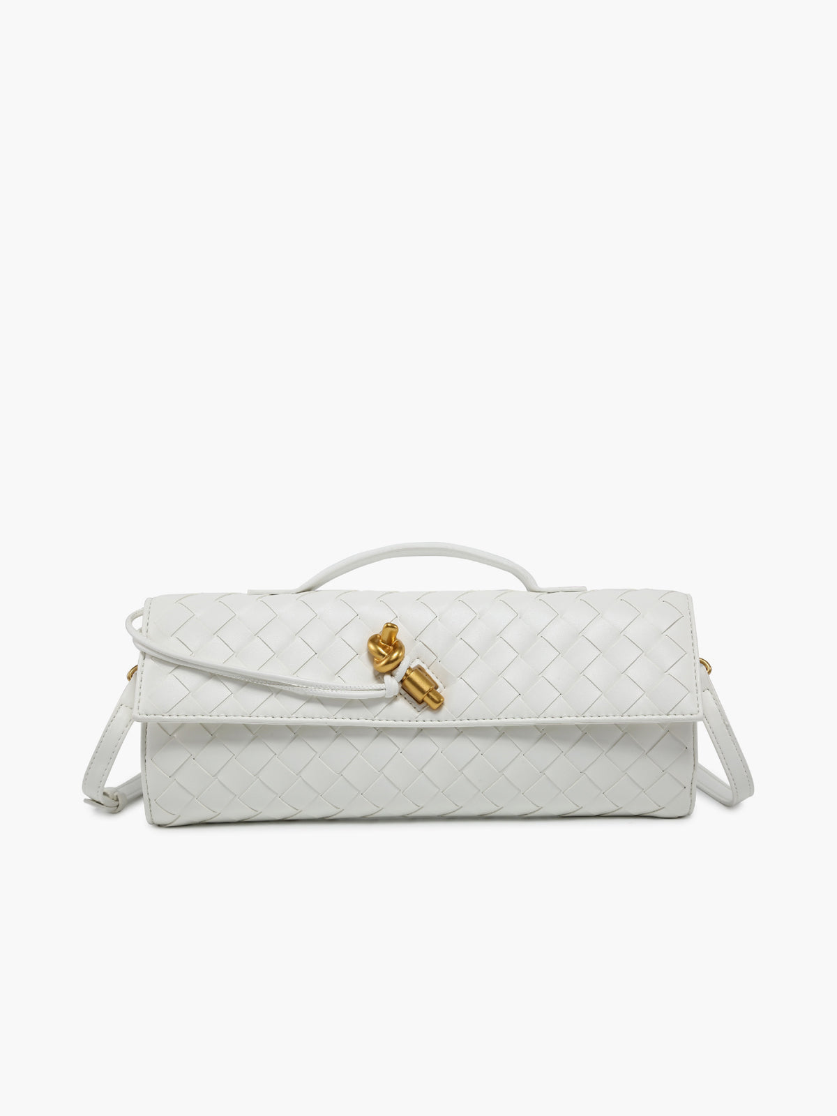 Sac à bandoulière à rabat tissé réversible