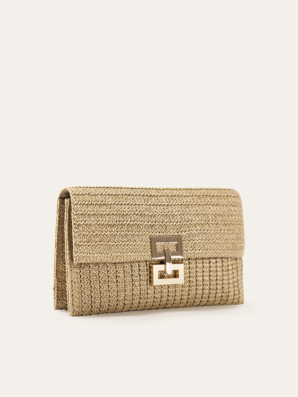 Sac à bandoulière à rabat avec chaîne tissée