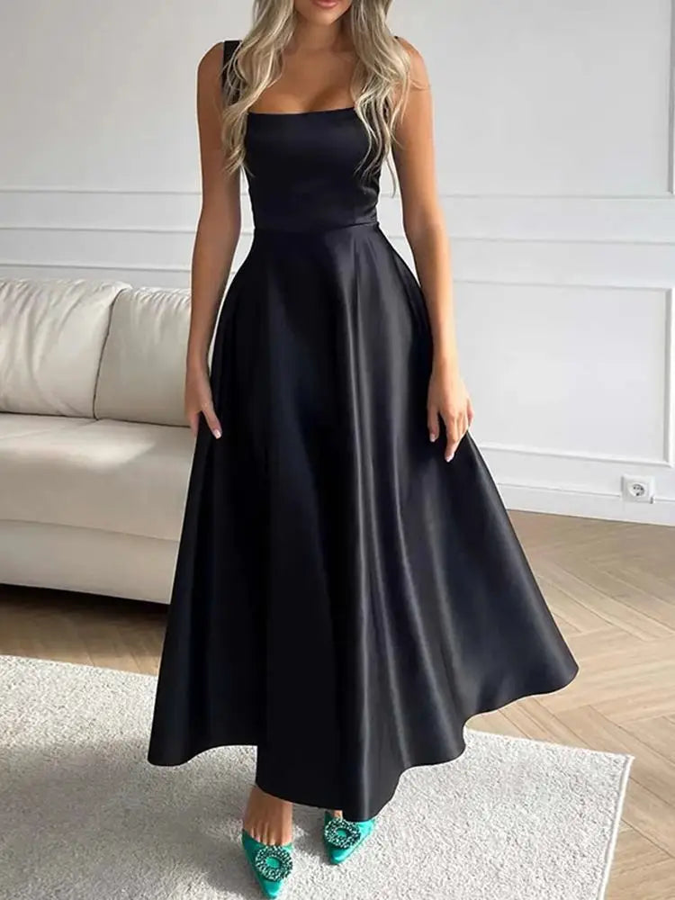 ADELISA | Robe Maxi à Taille Haute et Élégance Moderne