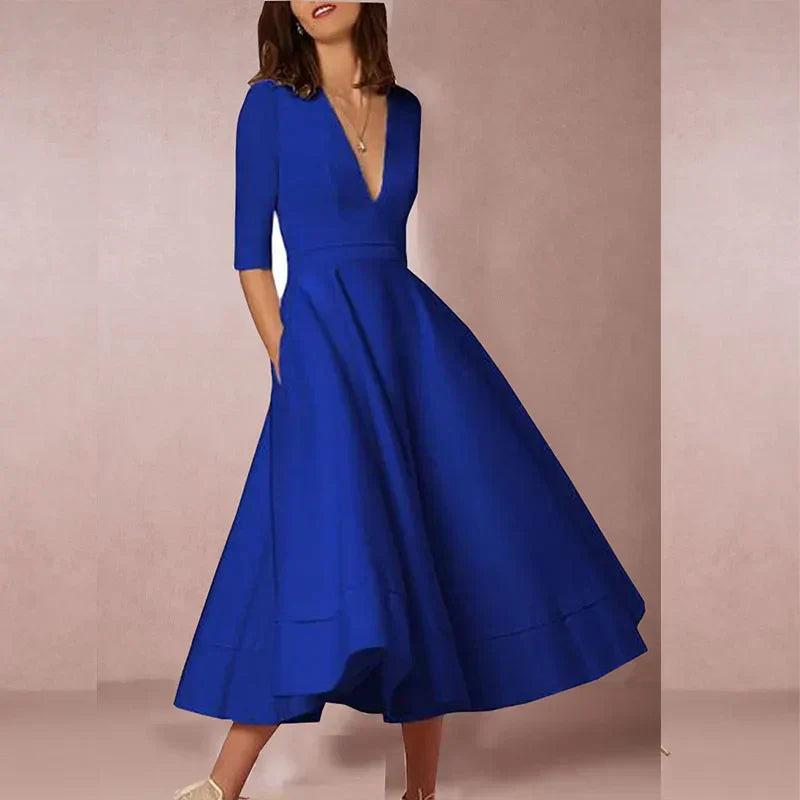 ANNECY | Robe A-ligne Élégante avec une Apparence Luxe