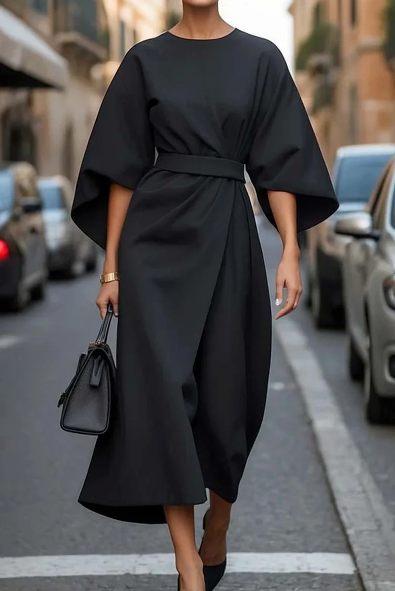 DELU | Robe élégante avec des manches lanternes