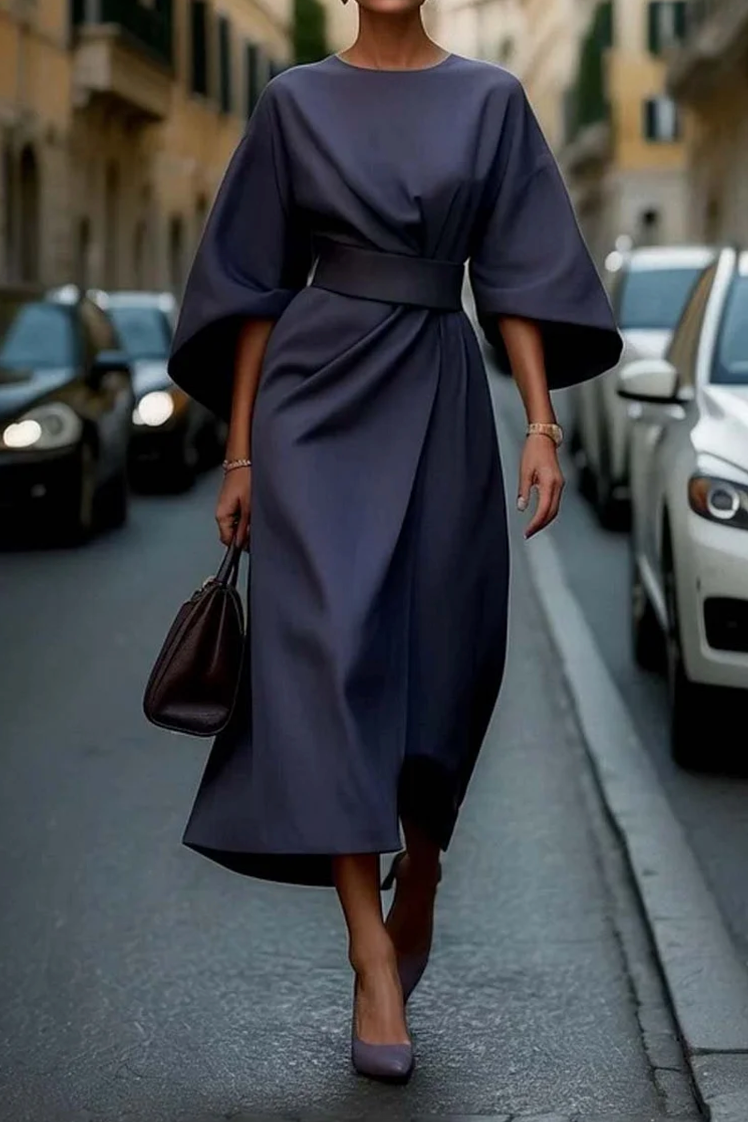 DELU | Robe élégante avec des manches lanternes