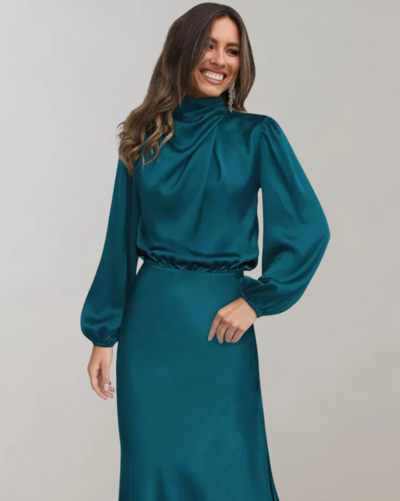 TIMEA | Robe en Satin Élégante