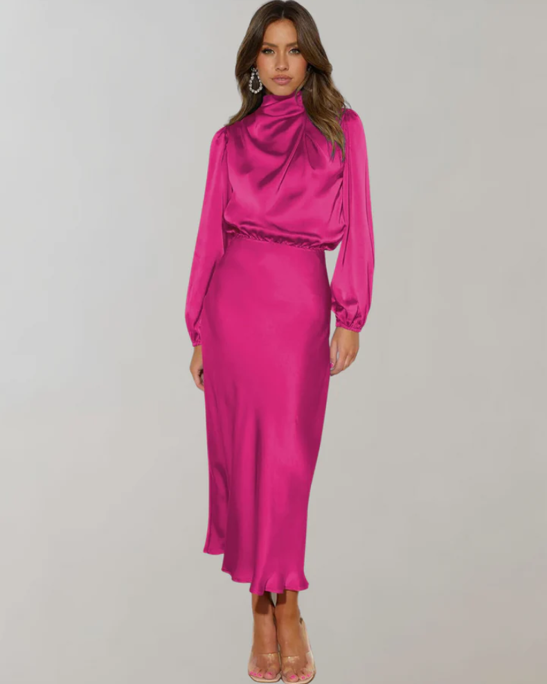TIMEA | Robe en Satin Élégante