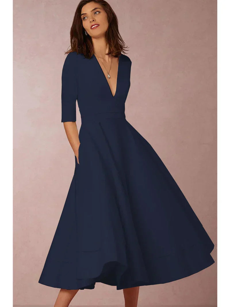 ANNECY | Robe A-ligne Élégante avec une Apparence Luxe