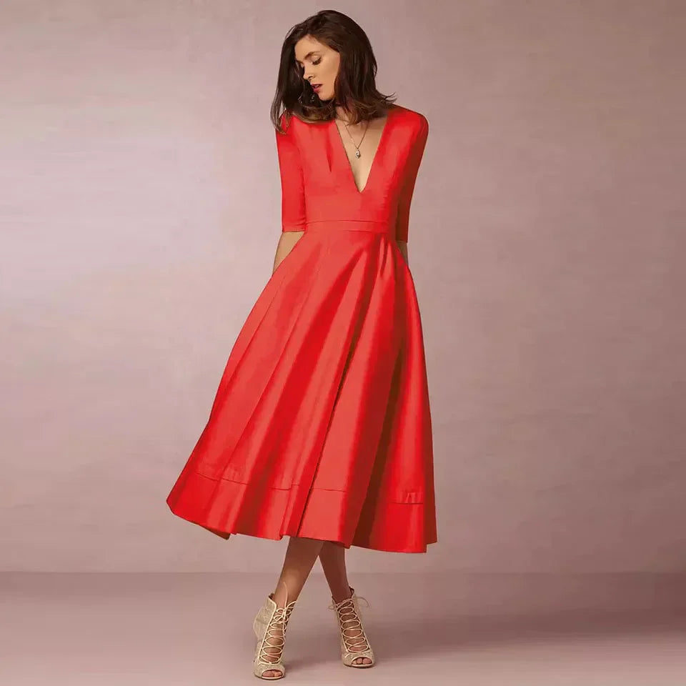 ANNECY | Robe A-ligne Élégante avec une Apparence Luxe