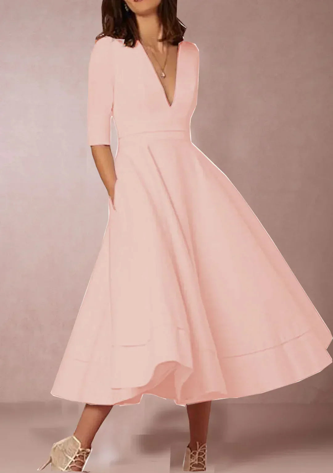 ANNECY | Robe A-ligne Élégante avec une Apparence Luxe