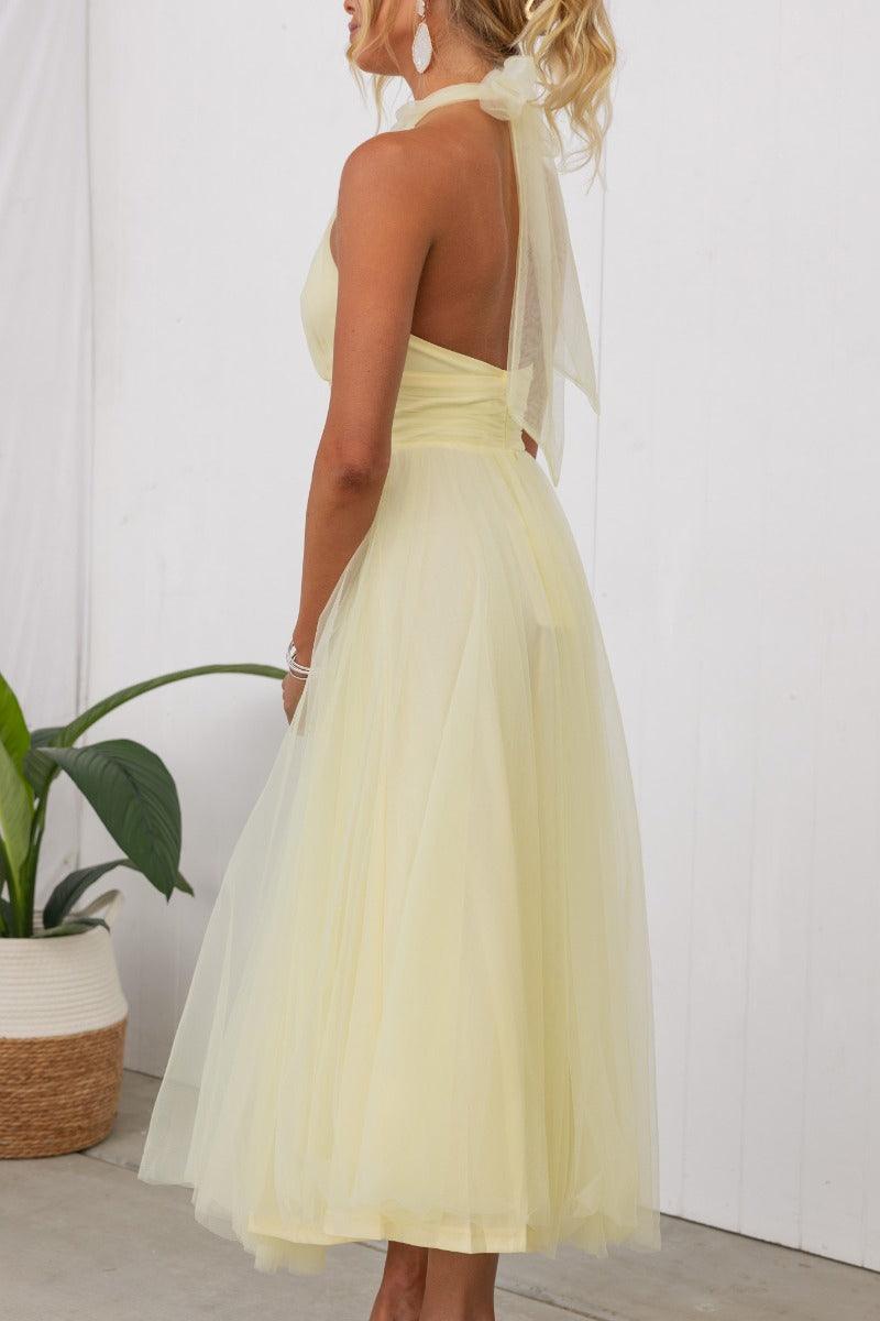 Robe Maxi à Détail Froncé en Tulle Vibes Féeriques