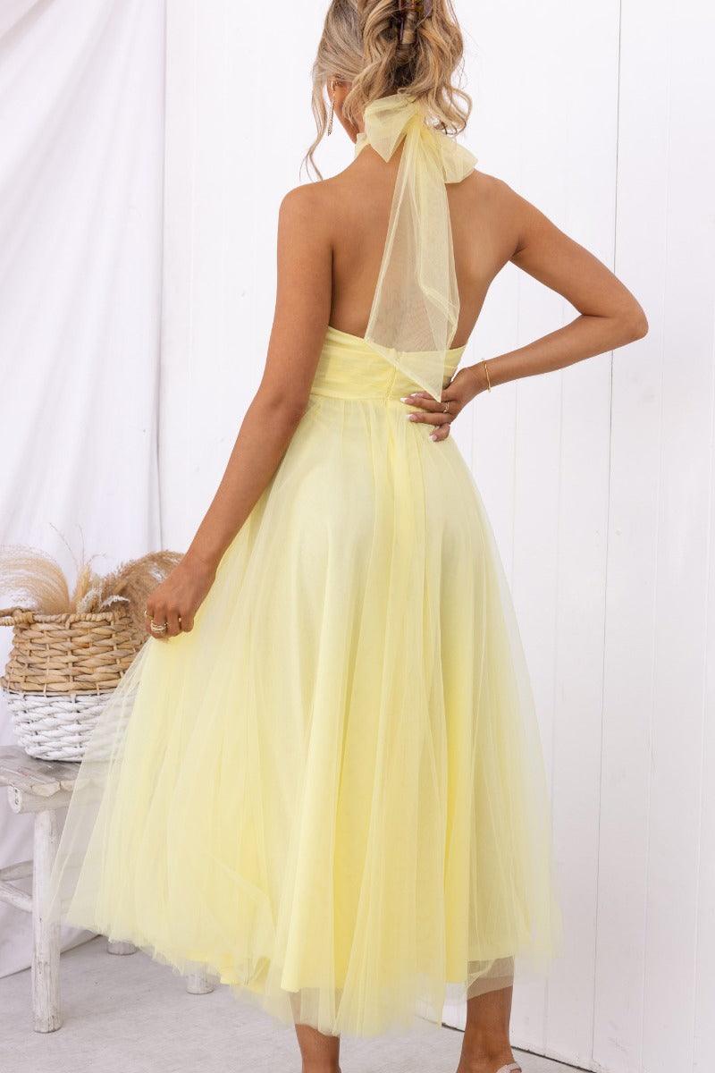 Robe Maxi à Détail Froncé en Tulle Vibes Féeriques
