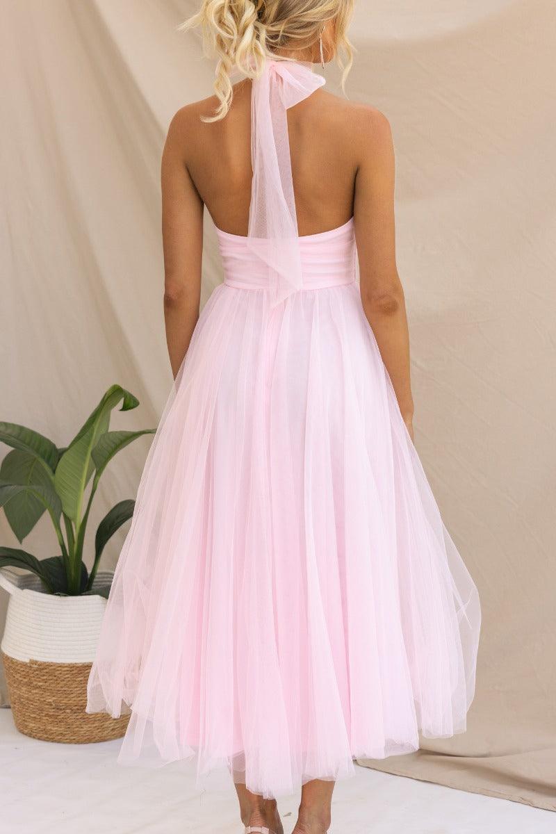 Robe Maxi à Détail Froncé en Tulle Vibes Féeriques