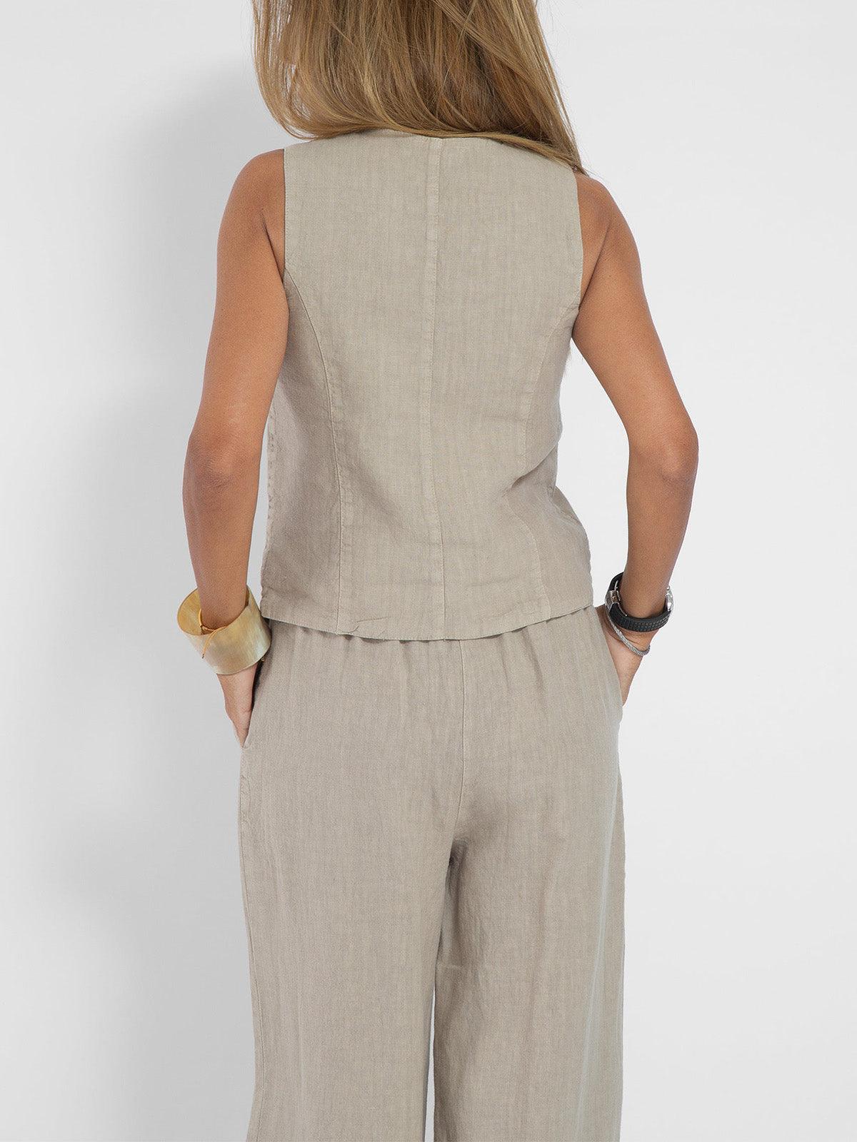 Veste & Pantalon en Coton Décontracté
