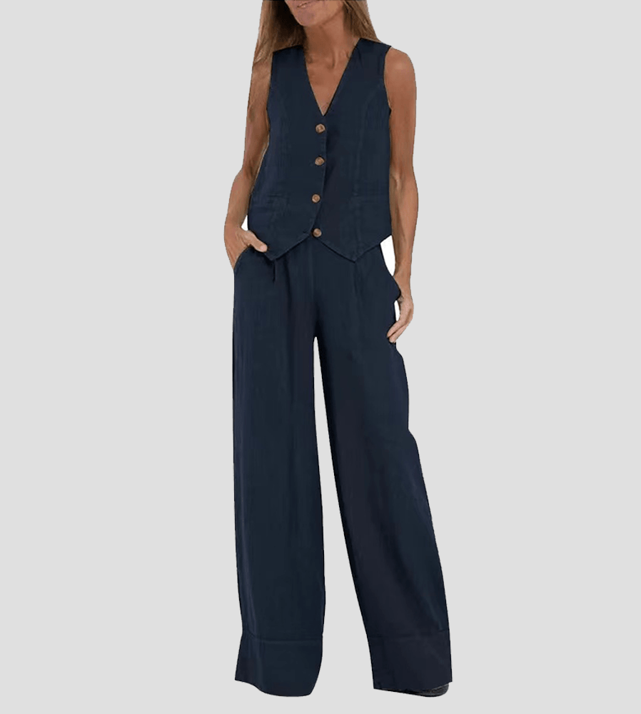 Veste & Pantalon en Coton Décontracté