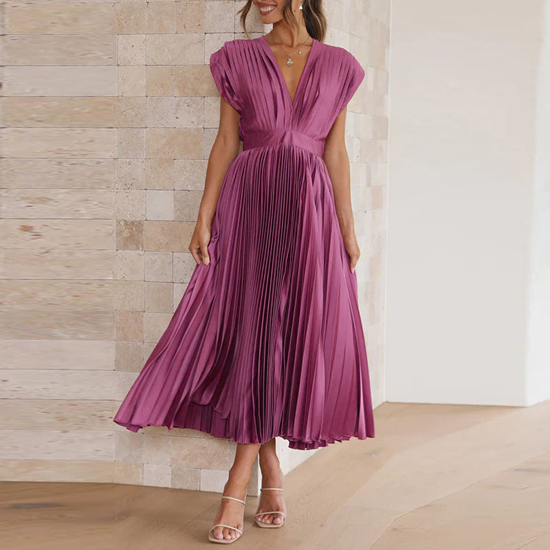 MARIKE | Robe Maxi Sans Manches avec Décolleté en V