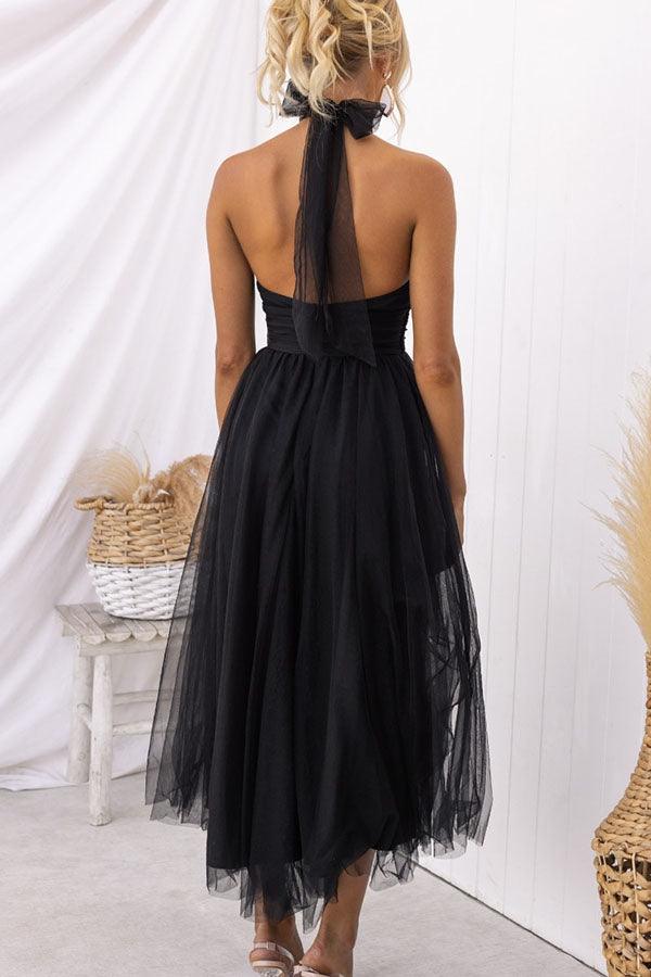 Robe Maxi à Détail Froncé en Tulle Vibes Féeriques
