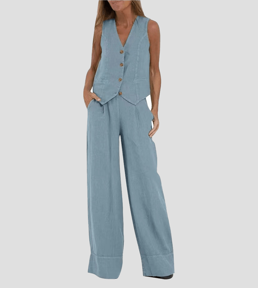 Veste & Pantalon en Coton Décontracté