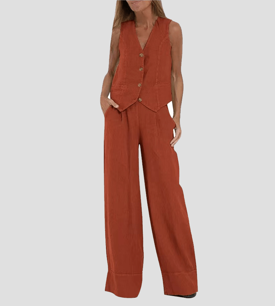 Veste & Pantalon en Coton Décontracté