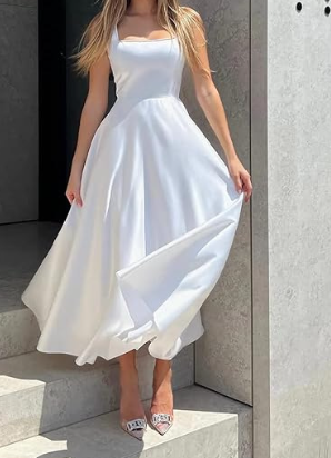 ADELISA | Robe Maxi à Taille Haute et Élégance Moderne