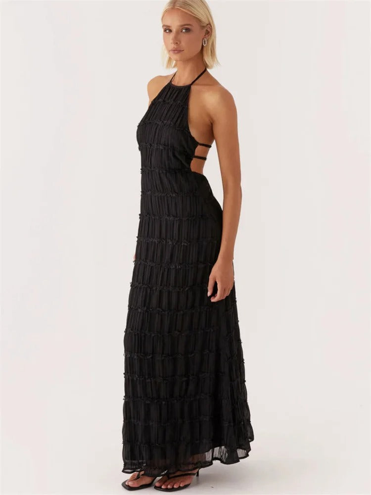 JOVANKA | Robe Maxi Élégante à Col Halter
