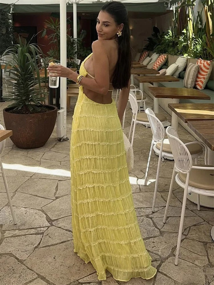 JOVANKA | Robe Maxi Élégante à Col Halter