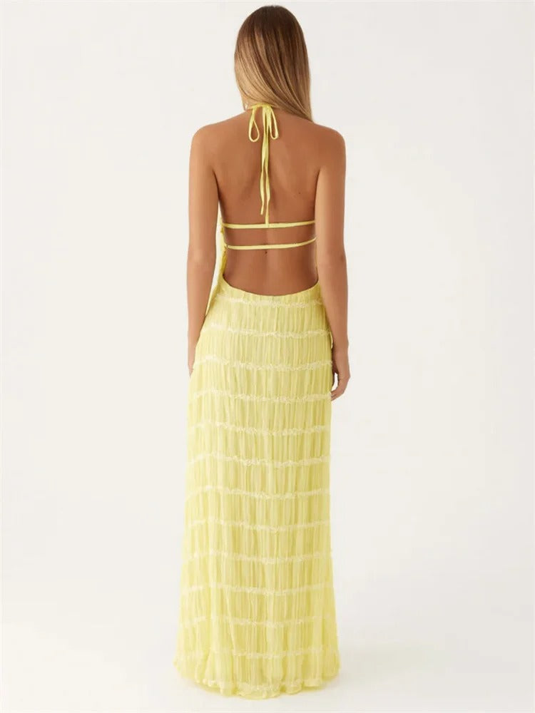 JOVANKA | Robe Maxi Élégante à Col Halter