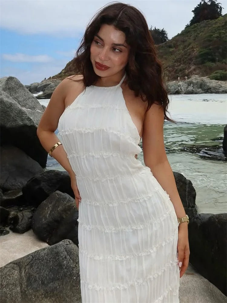 JOVANKA | Robe Maxi Élégante à Col Halter