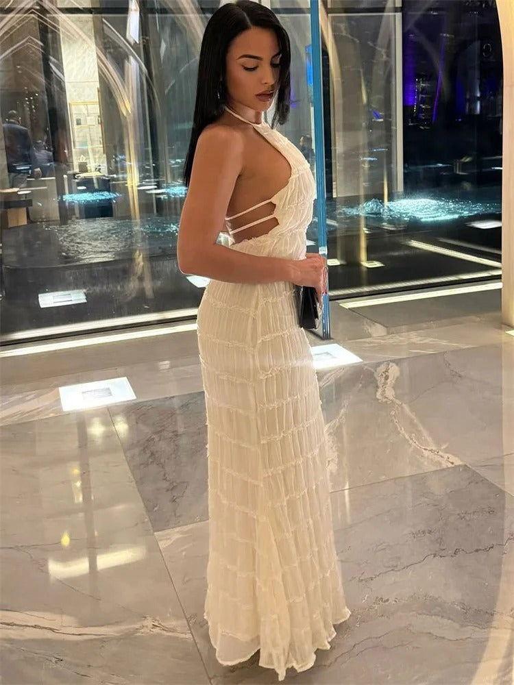 JOVANKA | Robe Maxi Élégante à Col Halter