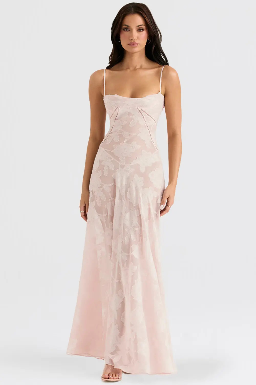 SHIRLENE | Robe d'été longue avec dos ouvert et bretelles réglables