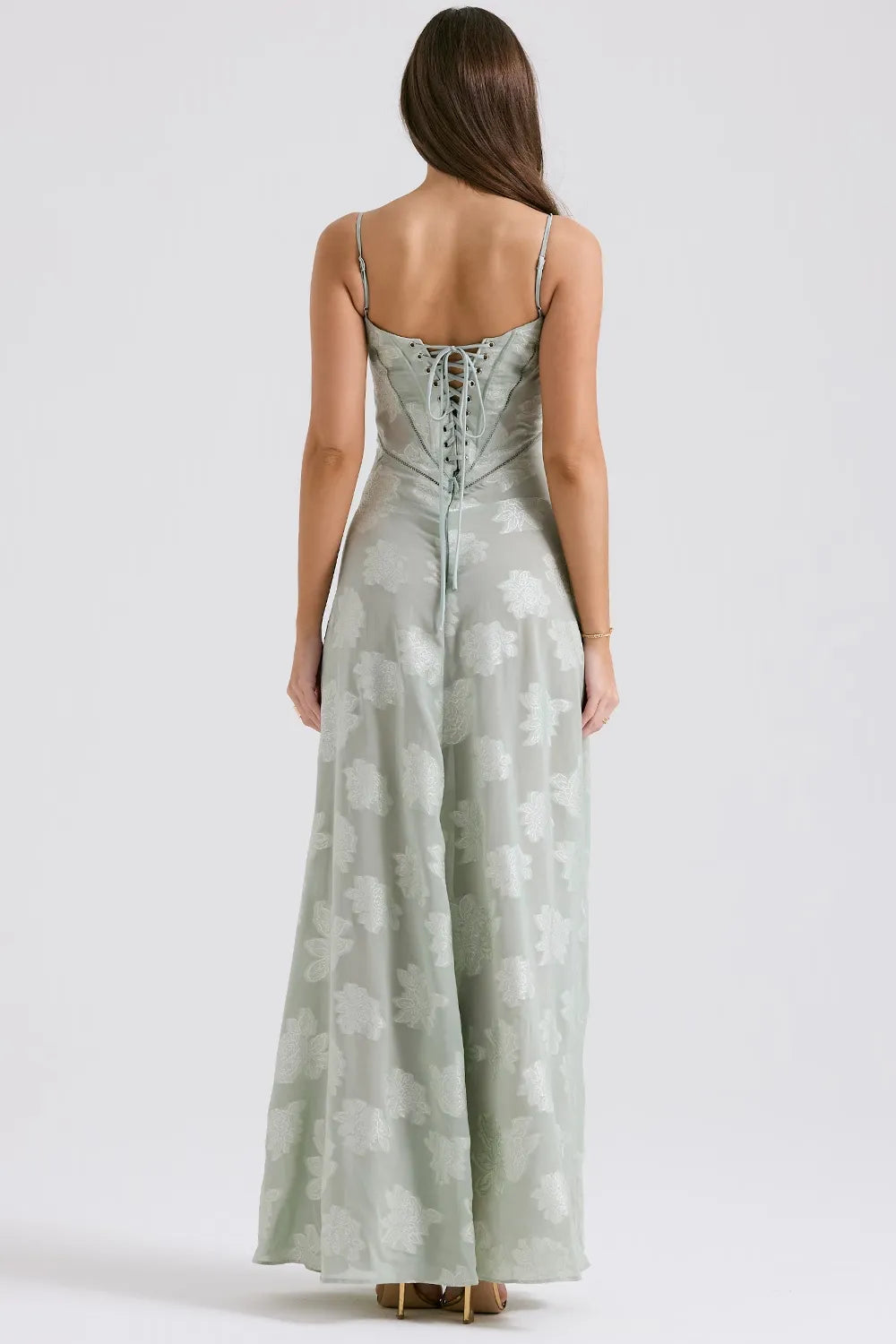 SHIRLENE | Robe d'été longue avec dos ouvert et bretelles réglables