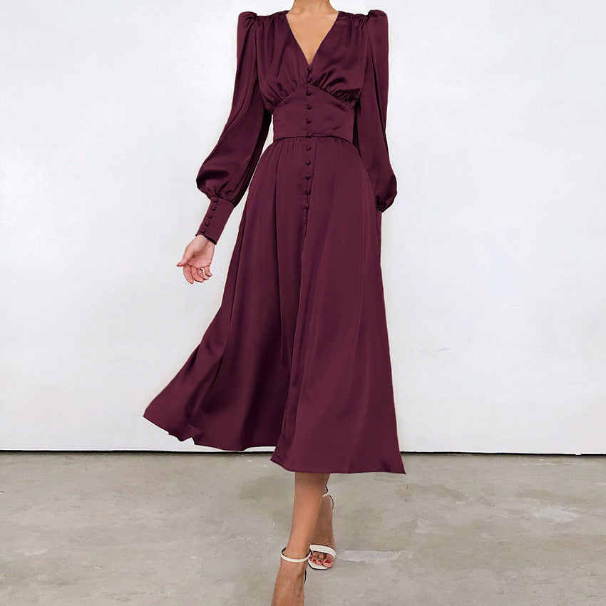 DENISHA | Robe midi vintage-chic