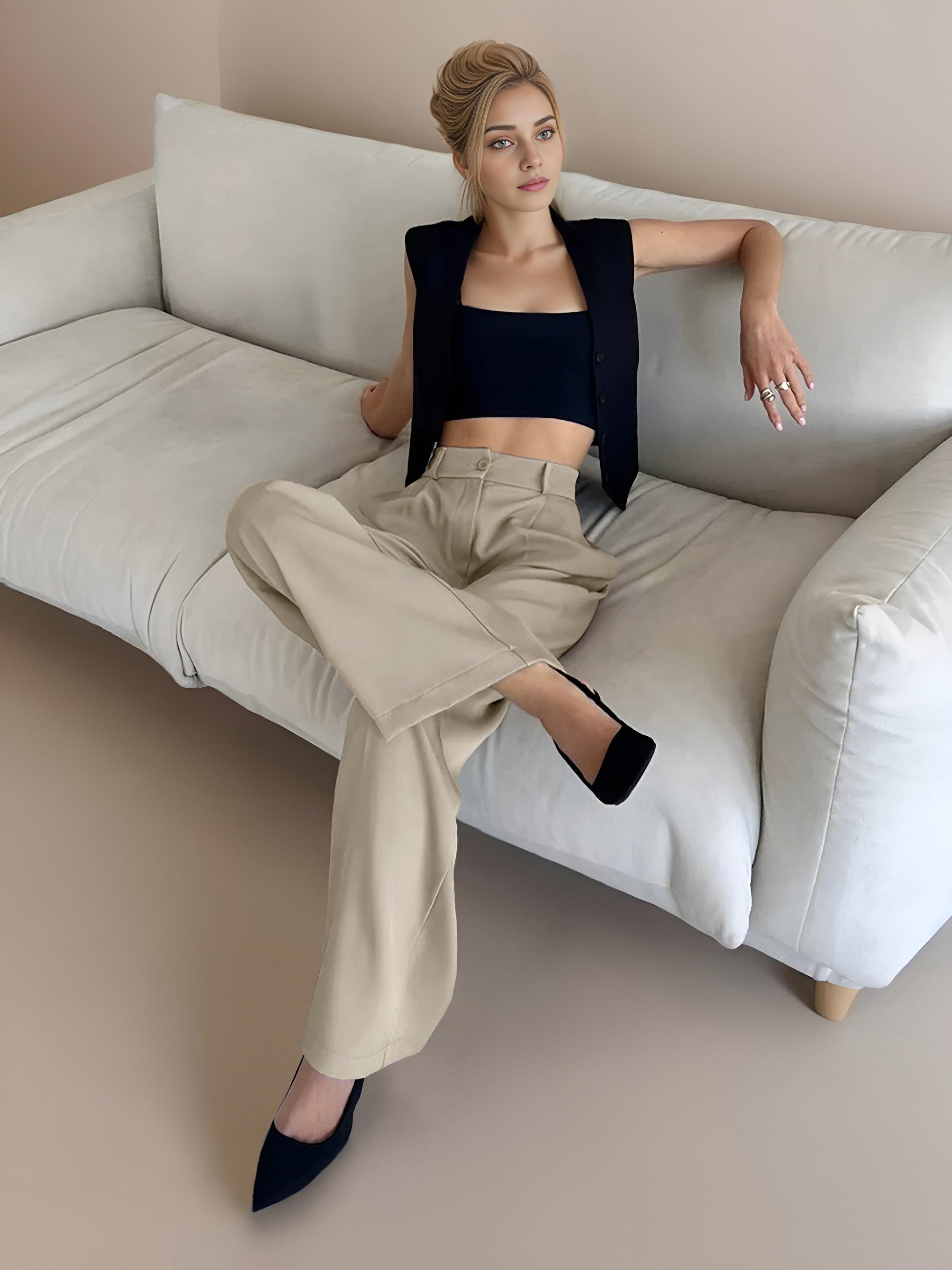 Pantalons larges avec poches