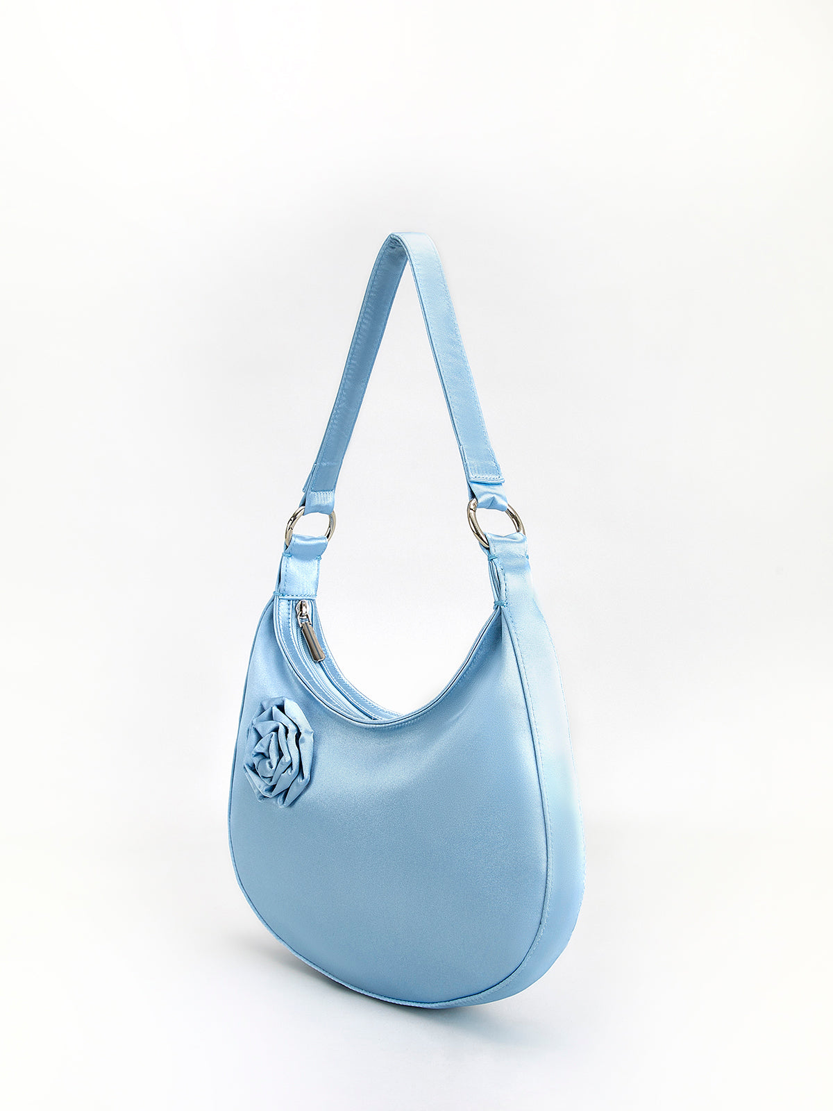 Sac Croissant Zippé 3D Fleurs