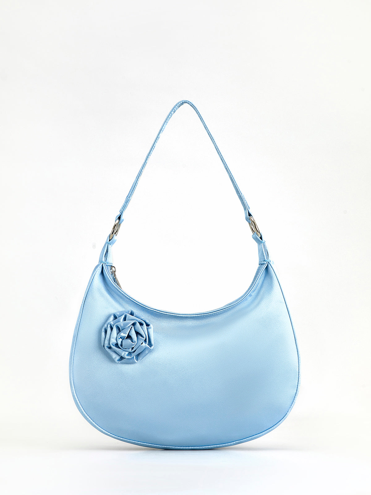 Sac Croissant Zippé 3D Fleurs