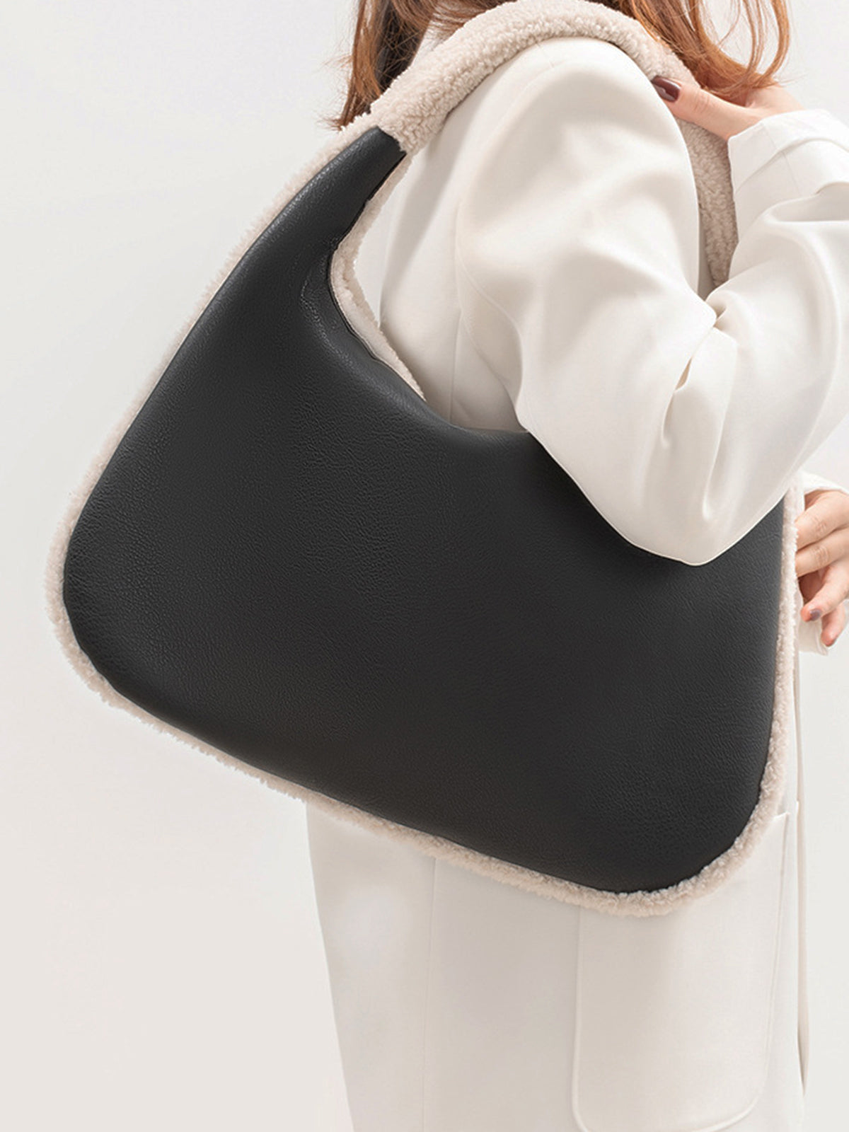 Sac à Glissière en Fleece Bicolore