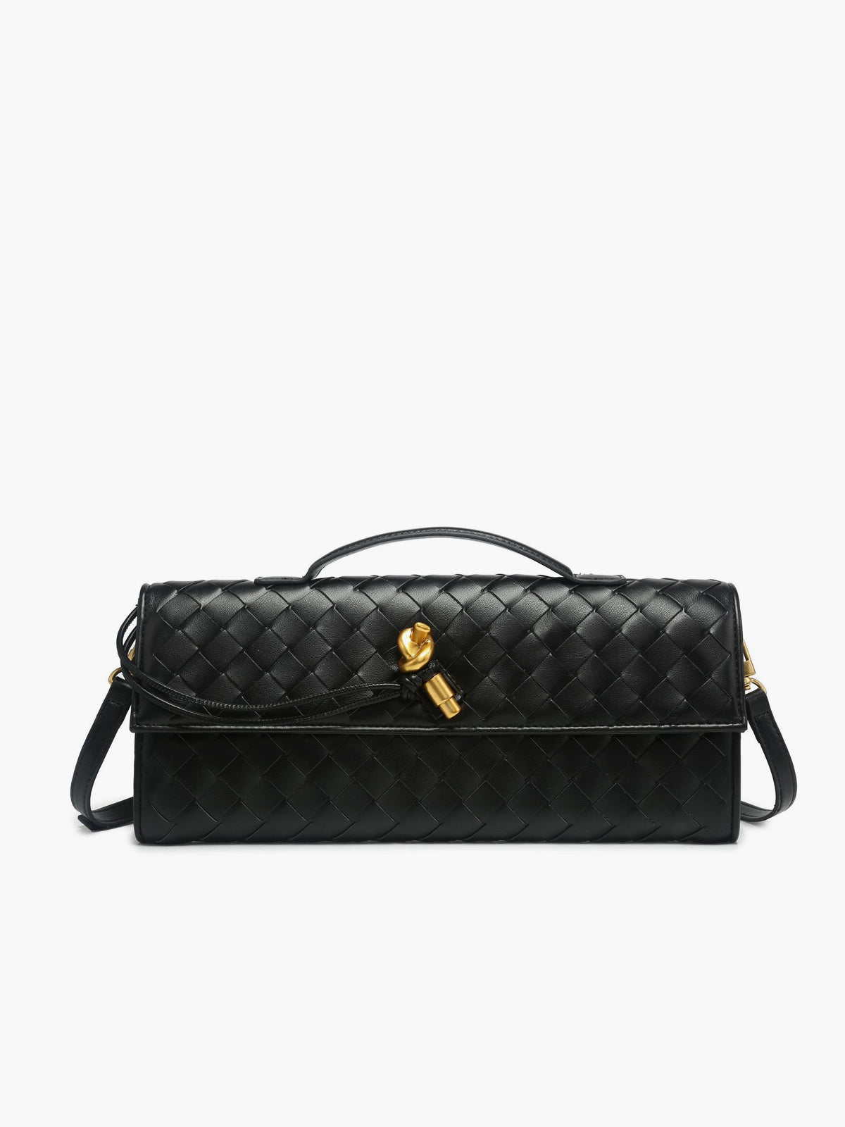 Sac à bandoulière à rabat tissé réversible