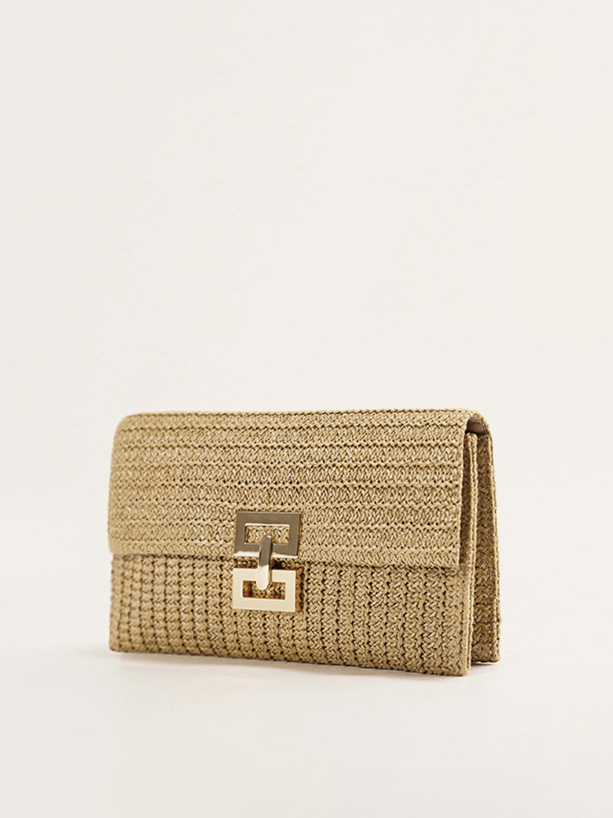 Sac à bandoulière à rabat avec chaîne tissée