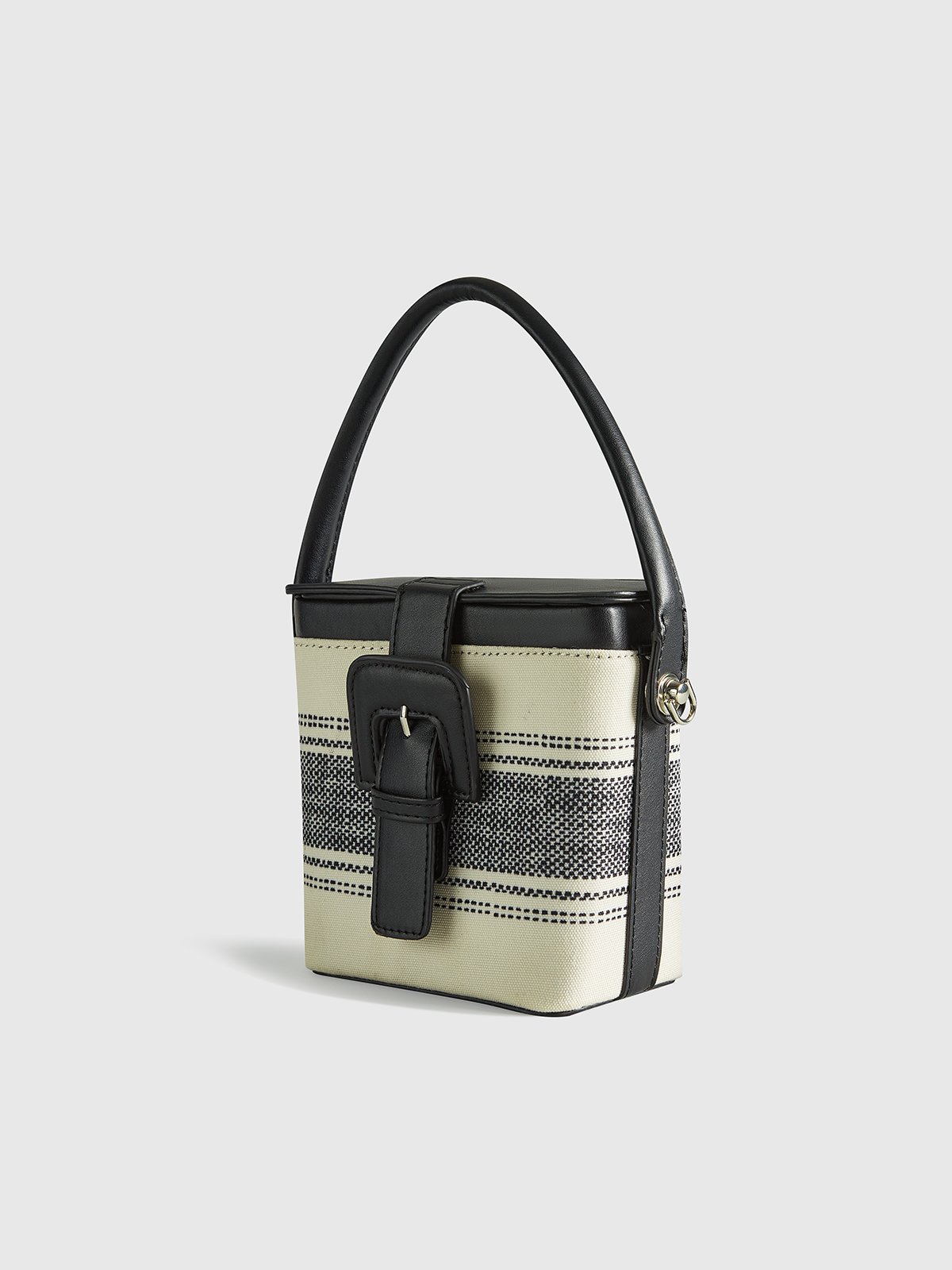 Sac à main avec poignée rayée