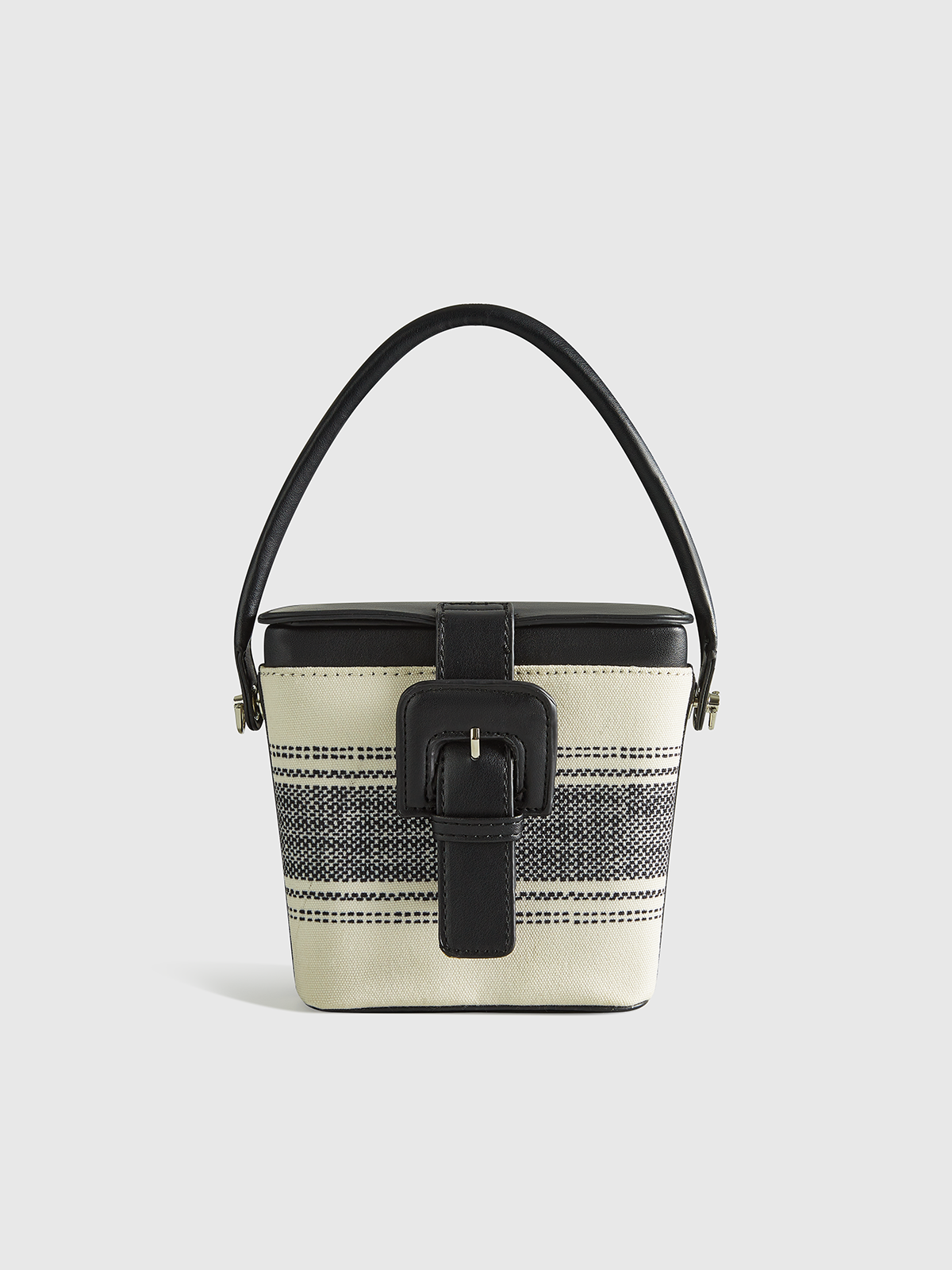 Sac à main avec poignée rayée